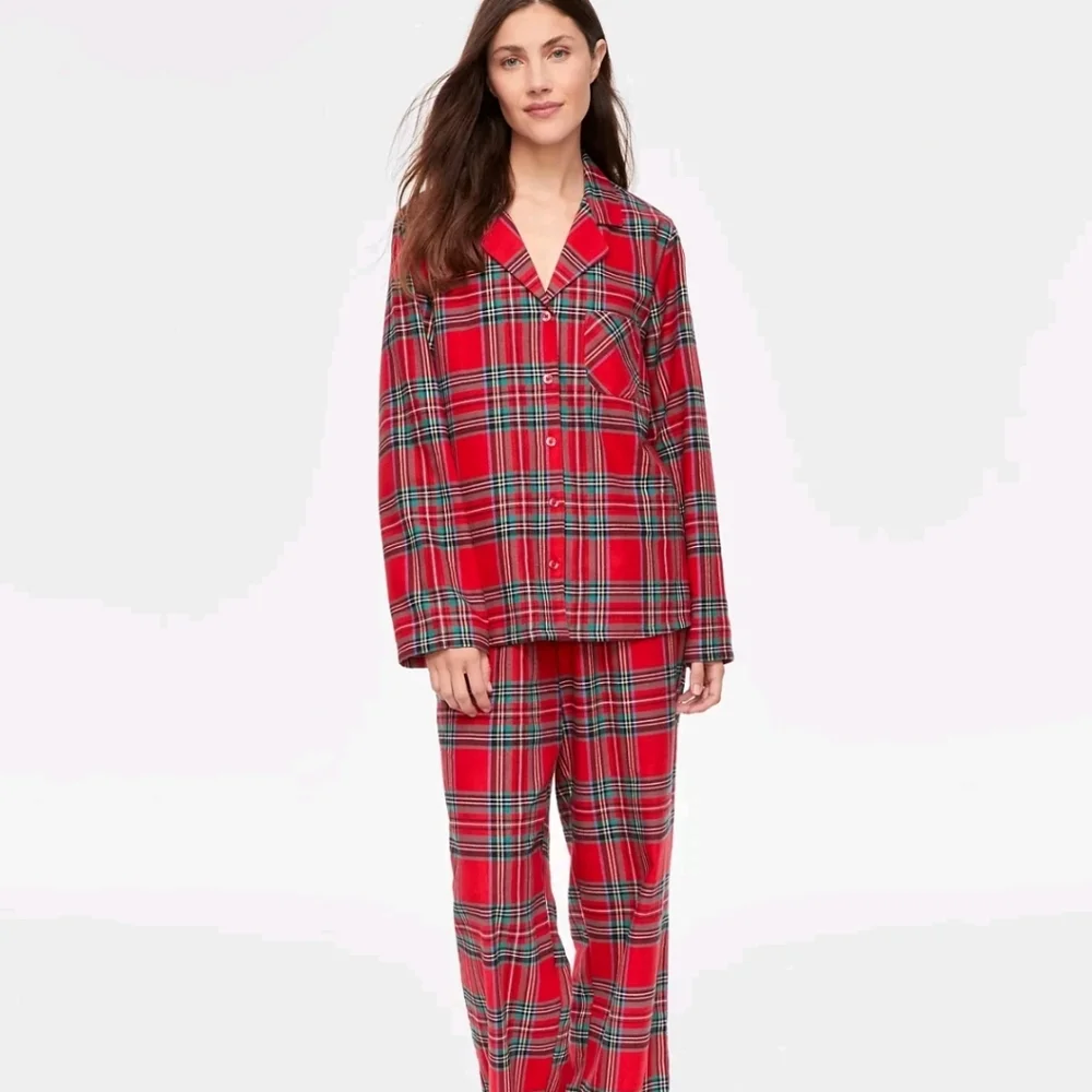 Holiday Lane Women's Pajama Set XXL Brinkley Plaid Notch Collar NWT - Picture 4 of 7